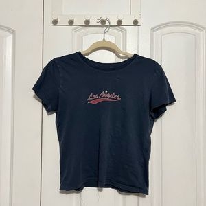 navy blue los angeles top